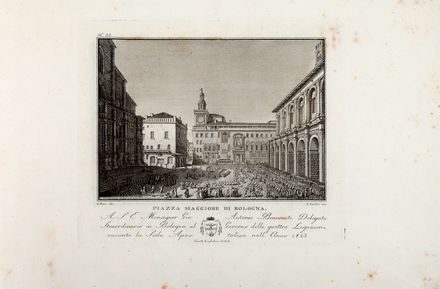 Raccolta di 50 vedute della citt� di Bologna.  Pio Panfili  (Porto San Giorgio, 1723 - Bologna, 1812), Gaetano Canuti, Gaetano Ferri, Francesco Franceschini, Bernardino Rosaspina, Pietro Romagnoli, Camillo Lambertini  - Asta Libri & Grafica - Libreria Antiquaria Gonnelli - Casa d'Aste - Gonnelli Casa d'Aste