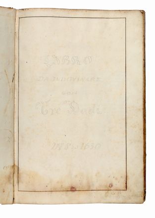 Libro da indovinare con tre dadi.  - Asta Libri & Grafica - Libreria Antiquaria Gonnelli - Casa d'Aste - Gonnelli Casa d'Aste
