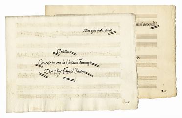 Raccolta di 7 composizioni per canto con accompagnamento di chitarra francese.  - Asta Libri & Grafica - Libreria Antiquaria Gonnelli - Casa d'Aste - Gonnelli Casa d'Aste