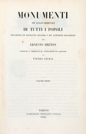  Breton Ernest : Monumenti pi ragguardevoli di tutti i popoli descritti ed effigiati...  - Asta Libri & Grafica - Libreria Antiquaria Gonnelli - Casa d'Aste - Gonnelli Casa d'Aste