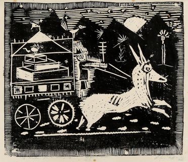  Silvio Loffredo  (Parigi, 1920 - Trebiano, 2013) [e altri] : Il carretto per la campagna.  Rodolfo Margheri  (1910 - 1967), Flaviano Poggi  - Asta Libri & Grafica - Libreria Antiquaria Gonnelli - Casa d'Aste - Gonnelli Casa d'Aste