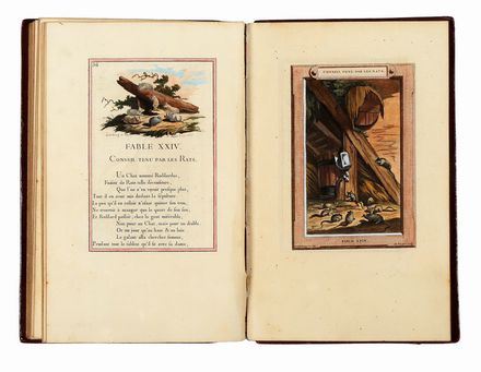  La Fontaine Jean (de) : Fables choisies mises en vers [...]. Nouvelle édition gravée en taille-douce. Les figures par le S.r Fessard [...]. Tome premier (-III). Letteratura straniera, Figurato, Letteratura, Collezionismo e Bibliografia  Étienne Fessard  - Auction Books & Graphics - Libreria Antiquaria Gonnelli - Casa d'Aste - Gonnelli Casa d'Aste