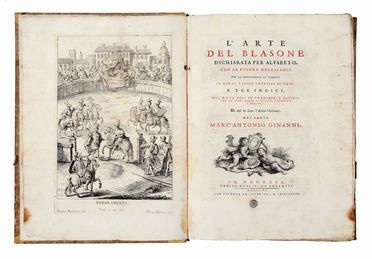  Ginanni Marco Antonio : L'arte del Blasone dichiarata per alfabeto. Con le figure necessarie per la intelligenza de' termini in molte tavole impresse in rame...  - Asta Libri & Grafica - Libreria Antiquaria Gonnelli - Casa d'Aste - Gonnelli Casa d'Aste