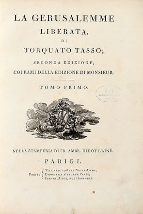  Tasso Torquato : La Gerusalemme liberata [...]. Seconda edizione, coi rami della edizione di Monsieur. Tomo primo (-secondo). Letteratura italiana, Figurato, Letteratura, Collezionismo e Bibliografia  Charles Nicolas Cochin  (1715 - 1790)  - Auction Books & Graphics - Libreria Antiquaria Gonnelli - Casa d'Aste - Gonnelli Casa d'Aste