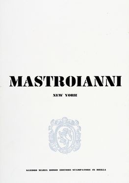  Umberto Mastroianni  (Fontana Liri, 1910 - Marino, 1998) : Mastroianni Roma - Parigi - New York.  - Asta Libri & Grafica - Libreria Antiquaria Gonnelli - Casa d'Aste - Gonnelli Casa d'Aste