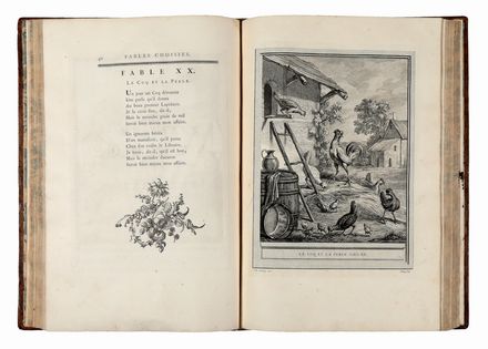  La Fontaine Jean (de) : Fables choisies, mises en vers [...]. Tome premier (-quatrime). Letteratura francese, Figurato, Letteratura, Collezionismo e Bibliografia  Charles Nicolas Cochin  (1715 - 1790), Jean-Baptiste Oudry  - Auction Books & Graphics - Libreria Antiquaria Gonnelli - Casa d'Aste - Gonnelli Casa d'Aste