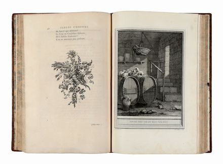  La Fontaine Jean (de) : Fables choisies, mises en vers [...]. Tome premier (-quatrième). Letteratura francese, Figurato, Letteratura, Collezionismo e Bibliografia  Charles Nicolas Cochin  (1715 - 1790), Jean-Baptiste Oudry  - Auction Books & Graphics - Libreria Antiquaria Gonnelli - Casa d'Aste - Gonnelli Casa d'Aste