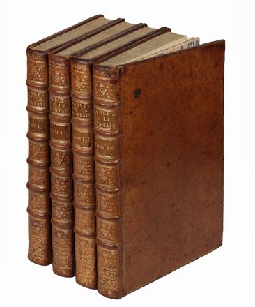  La Fontaine Jean (de) : Fables choisies, mises en vers [...]. Tome premier (-quatrième). Letteratura francese, Figurato, Letteratura, Collezionismo e Bibliografia  Charles Nicolas Cochin  (1715 - 1790), Jean-Baptiste Oudry  - Auction Books & Graphics - Libreria Antiquaria Gonnelli - Casa d'Aste - Gonnelli Casa d'Aste