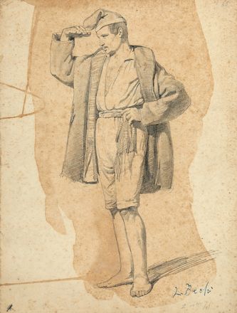  Luigi Bechi  (Firenze, 1830 - 1919) [attribuito a] : Lotto composto di 2 disegni.  - Asta Libri & Grafica - Libreria Antiquaria Gonnelli - Casa d'Aste - Gonnelli Casa d'Aste