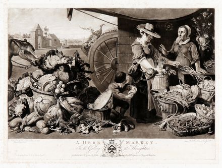  Richard Earlom  (Londra, 1742 - 1822) : The markets.  - Auction Books & Graphics - Libreria Antiquaria Gonnelli - Casa d'Aste - Gonnelli Casa d'Aste