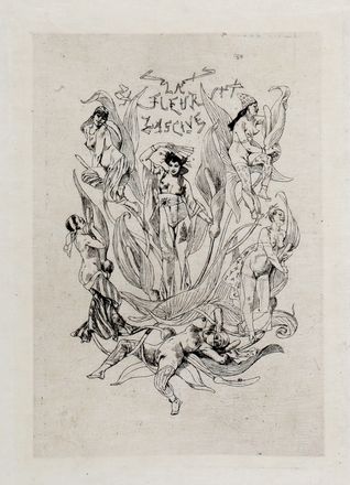  Flicien Rops  (Namur, 1833 - Essonnes, 1898) : A un diner d'athes.  - Auction Books & Graphics - Libreria Antiquaria Gonnelli - Casa d'Aste - Gonnelli Casa d'Aste
