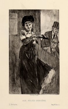  Félicien Rops  (Namur, 1833 - Essonnes, 1898) : Aux folies Bergère.  - Asta Libri & Grafica - Libreria Antiquaria Gonnelli - Casa d'Aste - Gonnelli Casa d'Aste