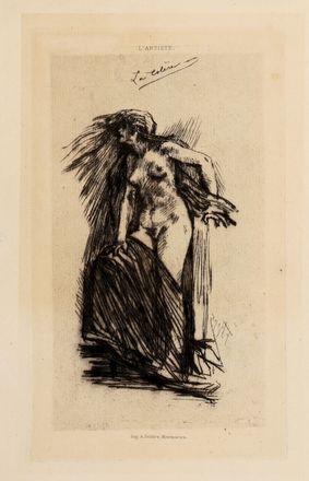  Félicien Rops  (Namur, 1833 - Essonnes, 1898) : Aux folies Bergère.  - Asta Libri & Grafica - Libreria Antiquaria Gonnelli - Casa d'Aste - Gonnelli Casa d'Aste