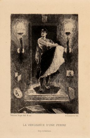  Félicien Rops  (Namur, 1833 - Essonnes, 1898) : Aux folies Bergère.  - Asta Libri & Grafica - Libreria Antiquaria Gonnelli - Casa d'Aste - Gonnelli Casa d'Aste