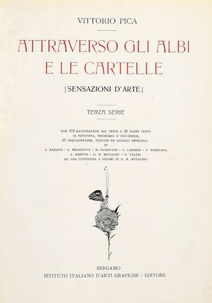  Pica Vittorio : Attraverso gli albi e le cartelle. Serie I (-IV). Arte, Libro d'Artista, Collezionismo e Bibliografia  - Auction Books & Graphics - Libreria Antiquaria Gonnelli - Casa d'Aste - Gonnelli Casa d'Aste