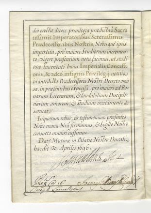 Documento in pergamena relativo all'Universit� di Modena.  - Asta Libri & Grafica - Libreria Antiquaria Gonnelli - Casa d'Aste - Gonnelli Casa d'Aste
