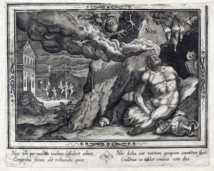  Anonimo del XVII secolo : Aurora, Meridies, Vespera, Nox (Le quattro parti del giorno).  - Auction Books & Graphics - Libreria Antiquaria Gonnelli - Casa d'Aste - Gonnelli Casa d'Aste