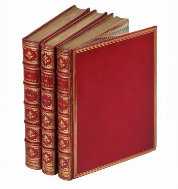  Rabelais François : Oeuvres [...] avec des Remarques historiques et critiques de Mr. Le Duchat. Nouvelle edition, ornée de figures de B. Picart [...]. Tome premier (-troisieme).  Bernard Picart  (Parigi, 1673 - Amsterdam, 1733), Jacob Folkema, Pieter Tanjé  - Asta Libri & Grafica - Libreria Antiquaria Gonnelli - Casa d'Aste - Gonnelli Casa d'Aste