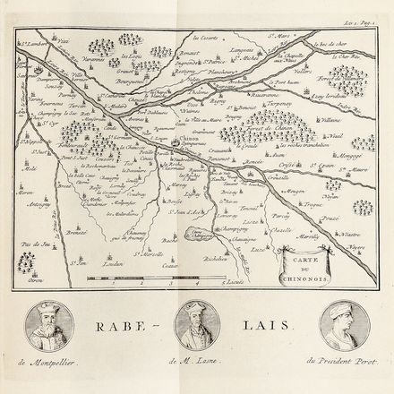  Rabelais François : Oeuvres [...] avec des Remarques historiques et critiques de Mr. Le Duchat. Nouvelle edition, ornée de figures de B. Picart [...]. Tome premier (-troisieme).  Bernard Picart  (Parigi, 1673 - Amsterdam, 1733), Jacob Folkema, Pieter Tanjé  - Asta Libri & Grafica - Libreria Antiquaria Gonnelli - Casa d'Aste - Gonnelli Casa d'Aste
