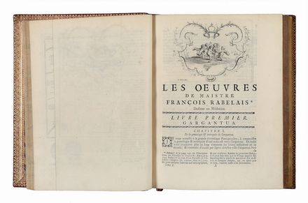  Rabelais François : Oeuvres [...] avec des Remarques historiques et critiques de Mr. Le Duchat. Nouvelle edition, ornée de figures de B. Picart [...]. Tome premier (-troisieme).  Bernard Picart  (Parigi, 1673 - Amsterdam, 1733), Jacob Folkema, Pieter Tanjé  - Asta Libri & Grafica - Libreria Antiquaria Gonnelli - Casa d'Aste - Gonnelli Casa d'Aste