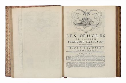  Rabelais Franois : Oeuvres [...] avec des Remarques historiques et critiques de Mr. Le Duchat. Nouvelle edition, orne de figures de B. Picart [...]. Tome premier (-troisieme).  Bernard Picart  (Parigi, 1673 - Amsterdam, 1733), Jacob Folkema, Pieter Tanj  - Asta Libri & Grafica - Libreria Antiquaria Gonnelli - Casa d'Aste - Gonnelli Casa d'Aste