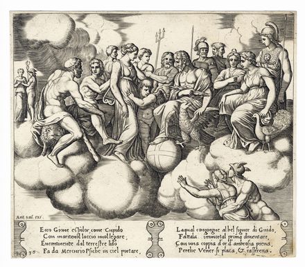  Autori vari : Lotto di 85 incisioni di vari autori e formati.  Maestro del Dado  (attivo a Roma,  - 1560), Maerten (van) Heemskerck, Maarten de Vos  (Anversa, 1532 - 1603), Cornelis Visscher  (Haarlem, 1629 - 1658), Hendrik Goltzius  (Mühlbracht, 1558 - Haarlem, 1617)  - Asta Libri & Grafica - Libreria Antiquaria Gonnelli - Casa d'Aste - Gonnelli Casa d'Aste