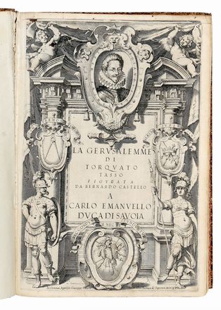  Tasso Torquato : La Gerusalemme liberata [...]. Con le annotationi di Scipion Gentili, e di Giulio Guastavini, et li argomenti di Oratio Ariosti.  Scipione Gentili, Giulio Guastavini, Bernardo Castello  - Asta Libri & Grafica - Libreria Antiquaria Gonnelli - Casa d'Aste - Gonnelli Casa d'Aste