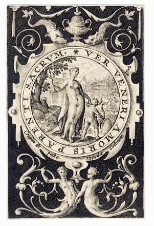  Crispijn Van de Passe de Oude  (Arnemuiden, 1564 - Utrecht, 1637) : Ver, Aestas, Autumnus, Hyems (Le quattro stagioni).  - Auction Books & Graphics - Libreria Antiquaria Gonnelli - Casa d'Aste - Gonnelli Casa d'Aste