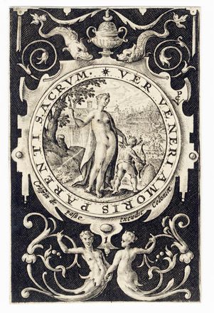  Crispijn Van de Passe de Oude  (Arnemuiden, 1564 - Utrecht, 1637) : Ver, Aestas, Autumnus, Hyems (Le quattro stagioni).  - Asta Libri & Grafica - Libreria Antiquaria Gonnelli - Casa d'Aste - Gonnelli Casa d'Aste