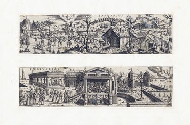  Jost Amman  (Zurigo, 1539 - Norimberga, 1591) [da] : I dodici mesi con i segni dello Zodiaco.  - Asta Libri & Grafica - Libreria Antiquaria Gonnelli - Casa d'Aste - Gonnelli Casa d'Aste