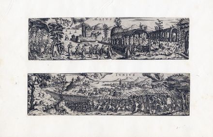  Jost Amman  (Zurigo, 1539 - Norimberga, 1591) [da] : I dodici mesi con i segni dello Zodiaco.  - Asta Libri & Grafica - Libreria Antiquaria Gonnelli - Casa d'Aste - Gonnelli Casa d'Aste