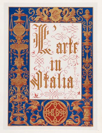  Carlo Felice Biscarra  (Torino, 1823 - 1894) : L'arte in Italia. Anno I (-V).  Alberto Maso Gilli  (Chieri, 1840 - Calvi, 1894), Enrico Gamba  (Torino, 1831 - 1883), Celestino Turletti  (Torino, 1845 - San Remo, 1904), Telemaco Signorini  (Firenze, 1835 - 1901), Antonio Fontanesi  (Reggio Emilia, 1818 - Torino, 1882), Ernesto Rayper  (Genova, 1840 - Gameragna di Stella, 1873), Eleuterio Pagliano  (Casale Monferrato, 1826 - Milano, 1903)  - Asta Libri & Grafica - Libreria Antiquaria Gonnelli - Casa d'Aste - Gonnelli Casa d'Aste