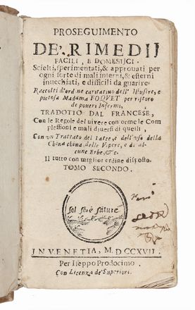  Fouquet Marie : I rimedj [...] per sanare con pochissima spesa tutta forte d'infermit�...  - Asta Libri & Grafica - Libreria Antiquaria Gonnelli - Casa d'Aste - Gonnelli Casa d'Aste