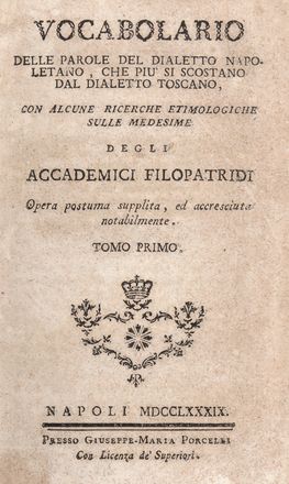  Lombardi Nicol : La ciucceide, o puro la reggia de li ciucce conzarvata. Poemma arrojeco. Letteratura italiana, Lingua italiana e dialetto, Storia locale  Ferdinando Galiani  - Auction Books & Graphics - Libreria Antiquaria Gonnelli - Casa d'Aste - Gonnelli Casa d'Aste