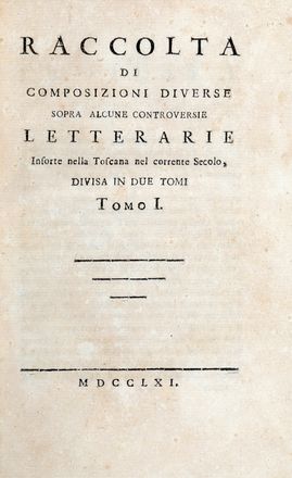  D'ugolino Verino : Libri tre in versi originali latini De illustratione urbis Florentiae con la versione toscana a confronto del poema in metro eroico... Terza edizione. Storia locale, Letteratura italiana, Poesia, Storia, Diritto e Politica, Letteratura, Letteratura  Giovanni Lami  - Auction Books & Graphics - Libreria Antiquaria Gonnelli - Casa d'Aste - Gonnelli Casa d'Aste