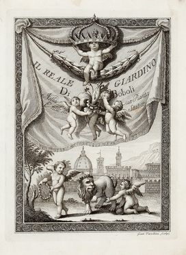  Soldini Francesco Maria : Il reale giardino di Boboli nella sua pianta e nelle sue statue.  Gaetano Vascellini  (Castel San Giovanni, 1745 - Firenze, 1805)  - Asta Libri & Grafica - Libreria Antiquaria Gonnelli - Casa d'Aste - Gonnelli Casa d'Aste
