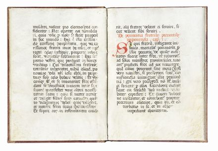 Regula beatissimi Pa/tris nostri Francisci a / sancta sede apostolica approbata et / confirmata / cum testamento eiusdem [?]. Anno Domini / 1420 [segue] / Incomincia il testamento del se/rafico Padre San Francesco [?]. Religione  - Auction Books & Graphics - Libreria Antiquaria Gonnelli - Casa d'Aste - Gonnelli Casa d'Aste