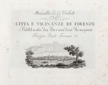  Rosaspina Bernardino : Raccolta di 44 vedute della citt e vicinanze di Firenzè Storia locale, Veduta, Storia, Diritto e Politica  Federico Fantozzi  - Auction Books & Graphics - Libreria Antiquaria Gonnelli - Casa d'Aste - Gonnelli Casa d'Aste