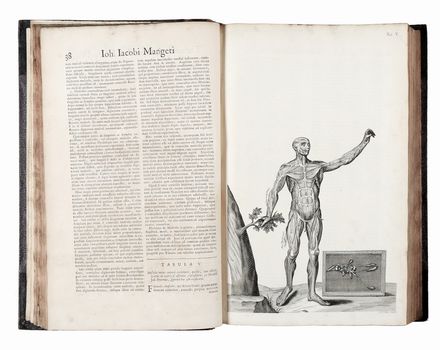  Manget Jean Jacques : Theatrum anatomicum [...]. Tomus primus (-secundus). Adjectae sunt ad calcem operis celeberr. Barth. Eustachii Tabulae anatomicae, ab illustrissimo Joh. Maria Lancisio.  Bartolomeo Eustachi, Giovanni Maria Lancisi, Johann Georg Seiller, Giovanni Antonio Barigioni  (1665 - 1721)  - Asta Libri & Grafica - Libreria Antiquaria Gonnelli - Casa d'Aste - Gonnelli Casa d'Aste