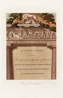  Grasset de Saint-Sauveur Jacques : L'antica Roma ovvero descrizione storica e pittorica di tutto ciò che riguarda il popolo romano ne' suoi costumi...  Francesco Gandini  - Asta Libri & Grafica - Libreria Antiquaria Gonnelli - Casa d'Aste - Gonnelli Casa d'Aste