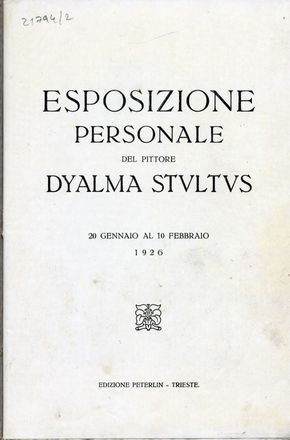  Dyalma Stultus  (Trieste, 1901 - Darfo Boario Terme, 1977) : Autoritratto.  - Auction Graphics & Books - Libreria Antiquaria Gonnelli - Casa d'Aste - Gonnelli Casa d'Aste