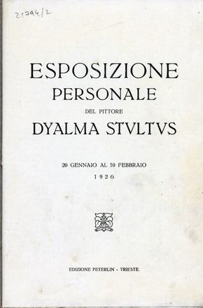  Dyalma Stultus  (Trieste, 1901 - Darfo Boario Terme, 1977) : Autoritratto.  - Asta Grafica & Libri - Libreria Antiquaria Gonnelli - Casa d'Aste - Gonnelli Casa d'Aste