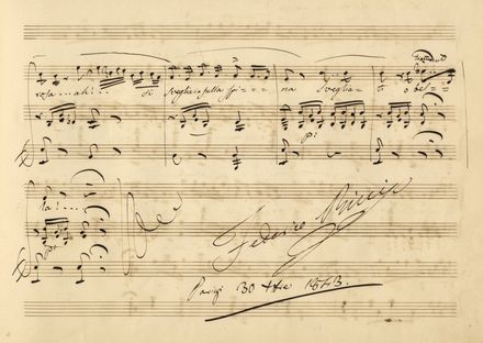 Raccolta musicale autografa di fogli d?album dedicati alla contessa d'Obreskoff.  - Asta Grafica & Libri - Libreria Antiquaria Gonnelli - Casa d'Aste - Gonnelli Casa d'Aste