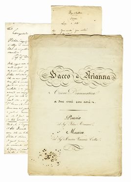  Romani Felice : Raccolta di carte autografe con appunti e abbozzi in prosa e poesia. Insieme a libretti manoscritti con correzioni autografe.  - Asta Grafica & Libri - Libreria Antiquaria Gonnelli - Casa d'Aste - Gonnelli Casa d'Aste