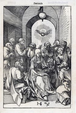  Hans Leonhard Schufelein  (Norimberga,  - Nrdlingen, ) : Pentecoste.  - Auction Graphics & Books - Libreria Antiquaria Gonnelli - Casa d'Aste - Gonnelli Casa d'Aste