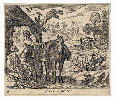 Antonio Tempesta  (Firenze, 1555 - Roma, 1630) : Aetas aurea, Aetas argentea, Aetas ferrea.  - Asta Grafica & Libri - Libreria Antiquaria Gonnelli - Casa d'Aste - Gonnelli Casa d'Aste