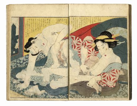  Keisai Eisen  (Hoshigaoka (Edo), 1790 - 1848) : Ehon mime kurabe - Bellezze femminili a confronto (volumi 1 e 2 di tre).  - Asta Grafica & Libri - Libreria Antiquaria Gonnelli - Casa d'Aste - Gonnelli Casa d'Aste