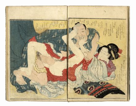  Keisai Eisen  (Hoshigaoka (Edo), 1790 - 1848) : Ehon mime kurabe - Bellezze femminili a confronto (volumi 1 e 2 di tre).  - Asta Grafica & Libri - Libreria Antiquaria Gonnelli - Casa d'Aste - Gonnelli Casa d'Aste