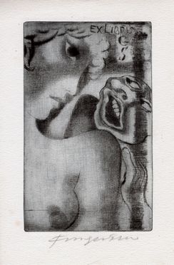  Michel Fingesten  (Buczkowitz, 1883 - Cerisano, 1943) : Lotto di cinque ex libris.  - Asta Grafica & Libri - Libreria Antiquaria Gonnelli - Casa d'Aste - Gonnelli Casa d'Aste