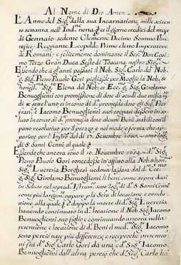 Raccolta di 5 contratti fra famiglie nobili senesi.  - Asta Grafica & Libri - Libreria Antiquaria Gonnelli - Casa d'Aste - Gonnelli Casa d'Aste